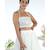 White Tulle Ruched 3D Floral Hand Embroidered Top With Skirt