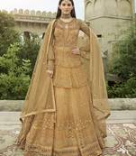 Gold embroidered net salwar