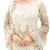 White Georgette Straight Embroidered Women Round Neck kurta Pant Dupatta 