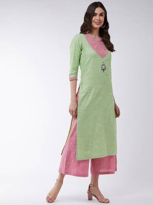 Green printed cotton kurtis 2