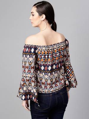 Multicolor printed polyester kurtis 3