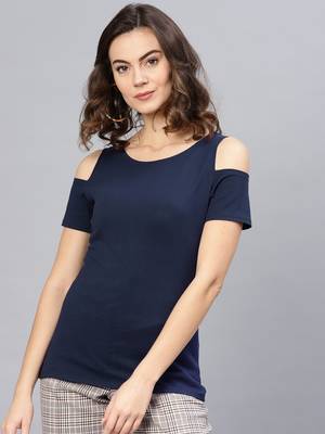 Blue printed cotton kurtis 1