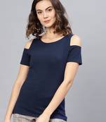 Blue printed cotton kurtis