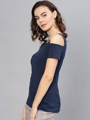 Blue printed cotton kurtis 2