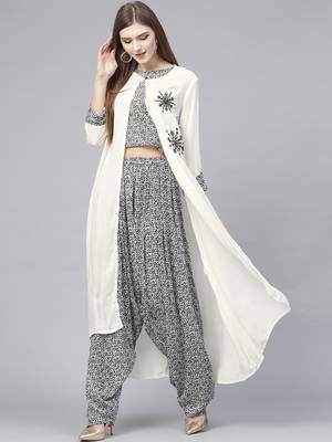 White printed rayon kurtis 1