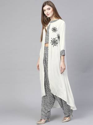 White printed rayon kurtis 2