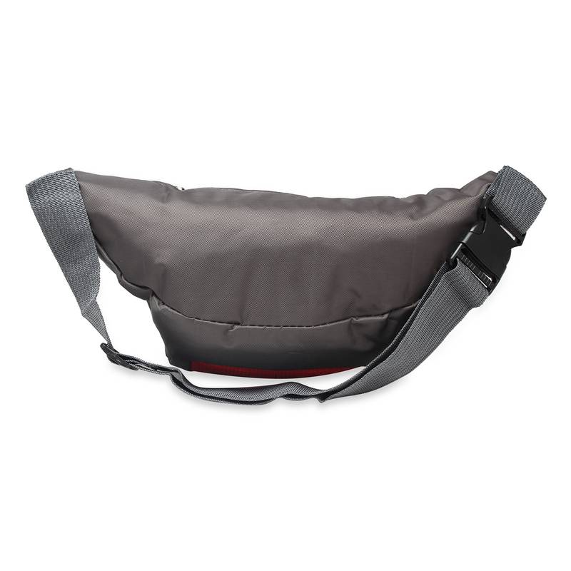 NFI essentials Waist Pack Travel Handy Hiking Zip Pouch Document Money Phone Belt Sport Bag Bum Bag Men and Women (Red)