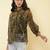 Mandrain Collar 3/4 Sleeeves Printed Shirt