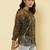Mandrain Collar 3/4 Sleeeves Printed Shirt
