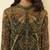 Mandrain Collar 3/4 Sleeeves Printed Shirt