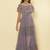 Light Purple Floral Off Shoulder Maxi Dress