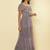 Light Purple Floral Off Shoulder Maxi Dress