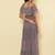 Light Purple Floral Off Shoulder Maxi Dress