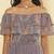 Light Purple Floral Off Shoulder Maxi Dress
