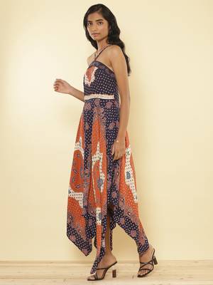 Halter Neck Printed Long Dress 2