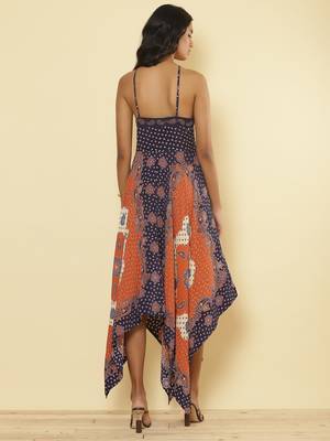 Halter Neck Printed Long Dress 4