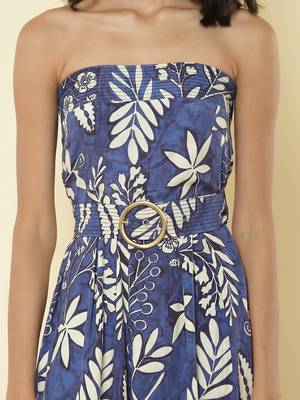 Blue Floral Off Shoulder Jumpsuit 5