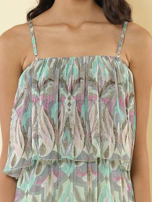 Printed Strappy Long Dress 5