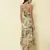 V Neck Strappy Printed Long Dress