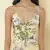 V Neck Strappy Printed Long Dress