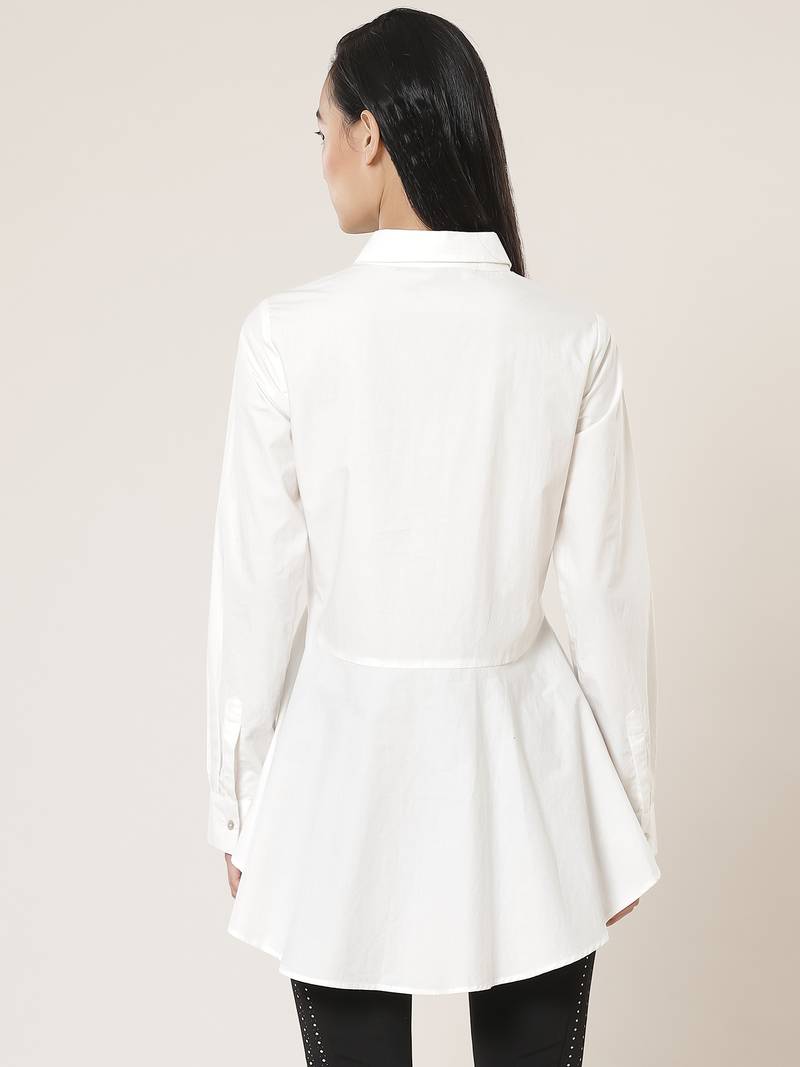 Collar Neck Full Sleeves Solid Shirt