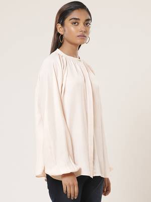 Collar Neck Full Sleeves Solid Shirt 2