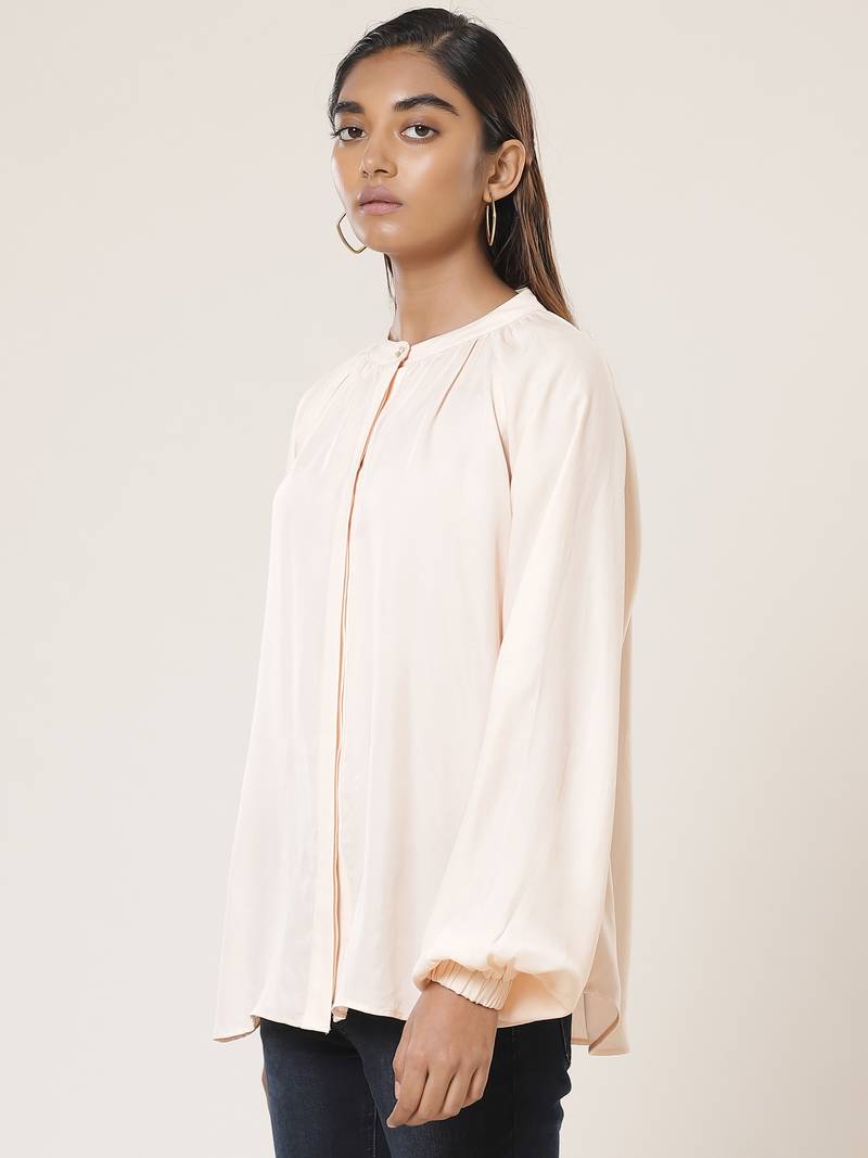 Collar Neck Full Sleeves Solid Shirt
