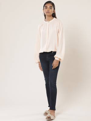 Collar Neck Full Sleeves Solid Shirt 6