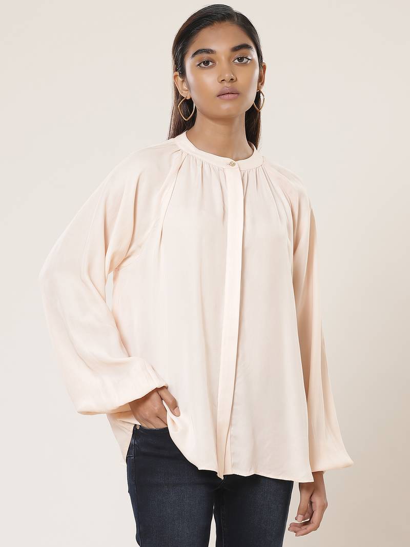 Collar Neck Full Sleeves Solid Shirt