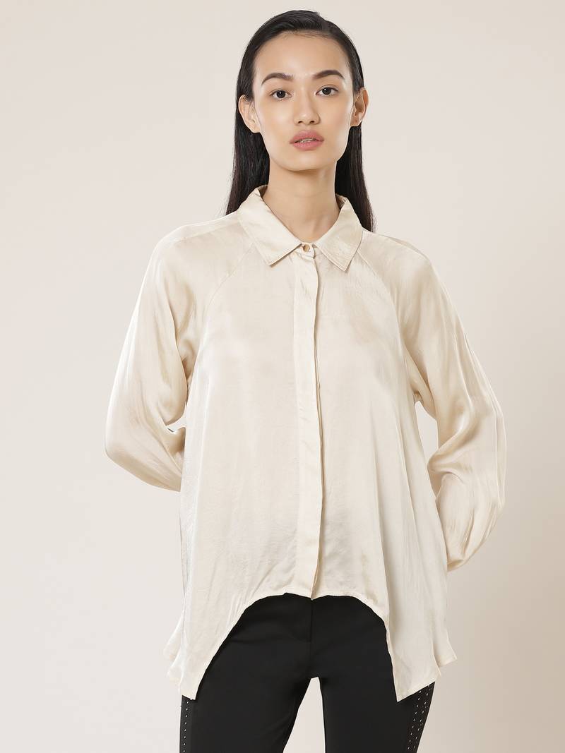 Collar Neck Full Sleeves Solid Shirt