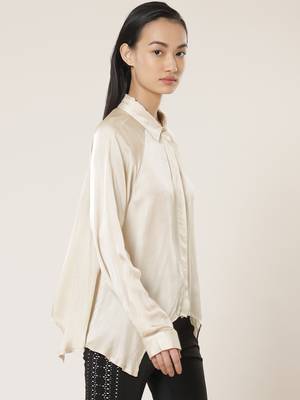 Collar Neck Full Sleeves Solid Shirt 4