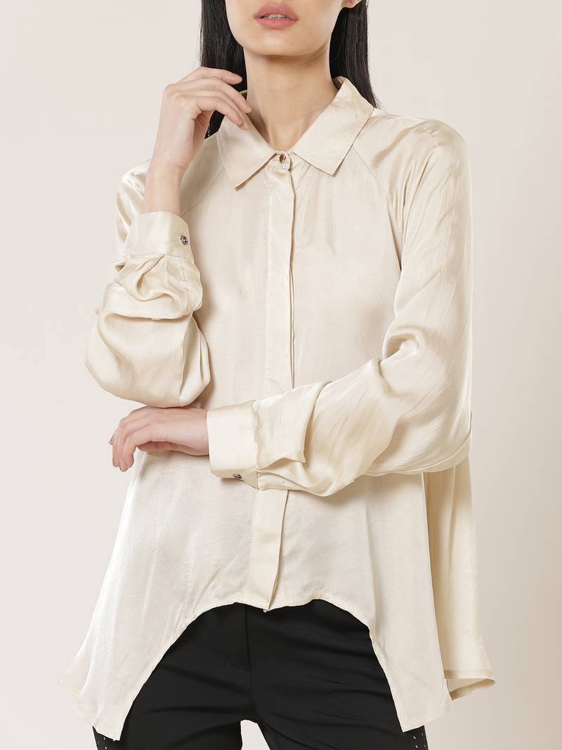 Collar Neck Full Sleeves Solid Shirt