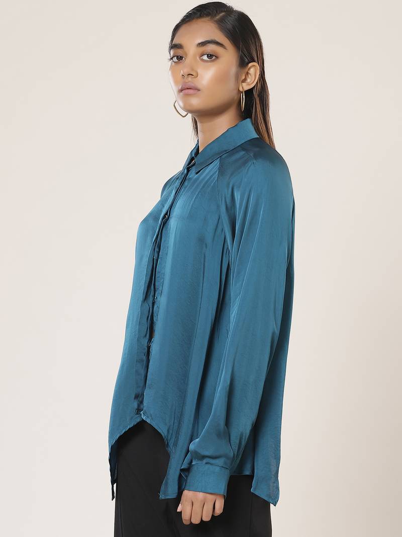 Collar Neck Full Sleeves Solid Shirt