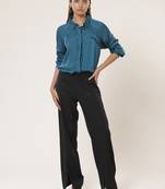 Collar Neck Full Sleeves Solid Shirt