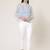 Band Neck Full Sleeves Solid Short Top