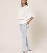 Round Neck Half Sleeves Solid Short Top