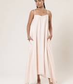 Strappy Solid Long Dress