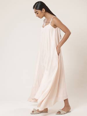 Strappy Solid Long Dress 2