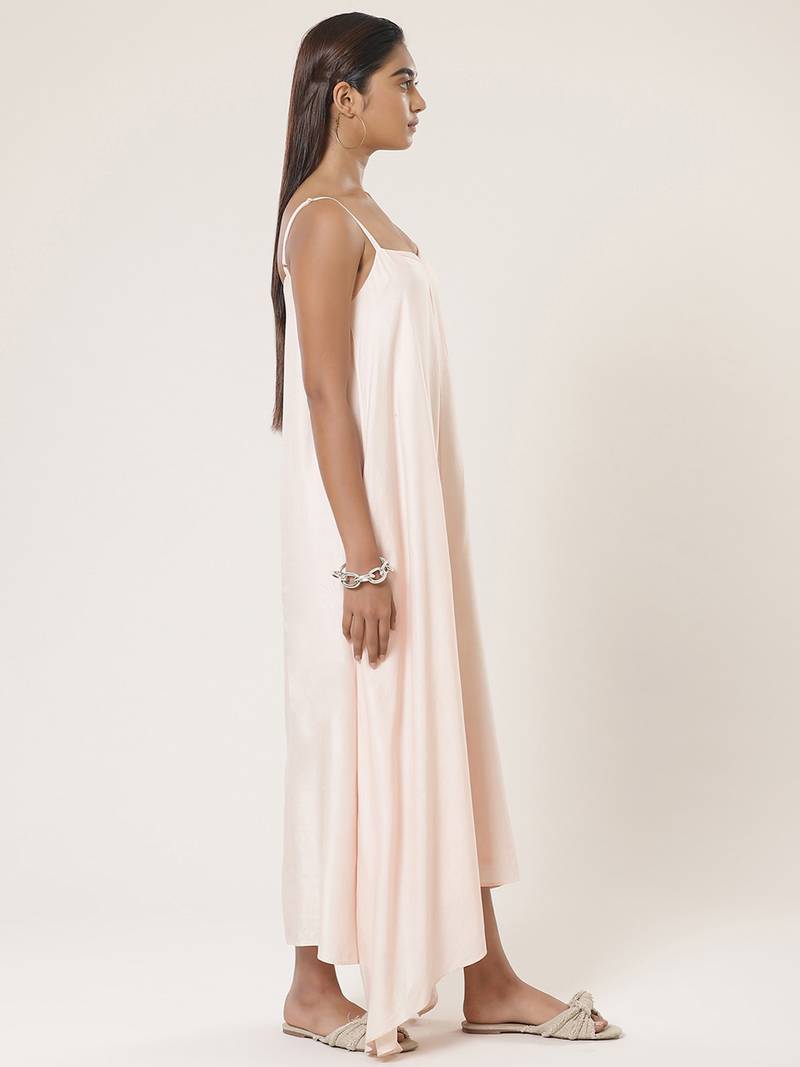 Strappy Solid Long Dress