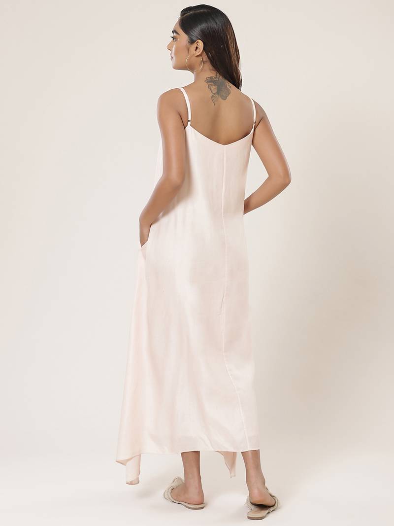 Strappy Solid Long Dress