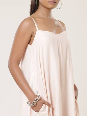 Strappy Solid Long Dress 5