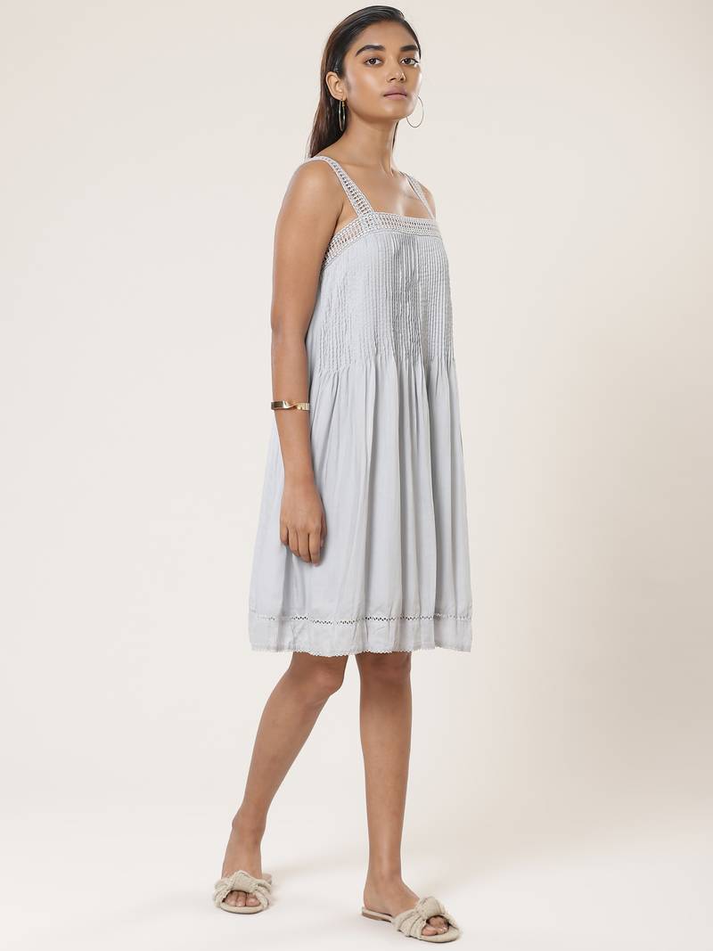 Strappy Solid Short Dress