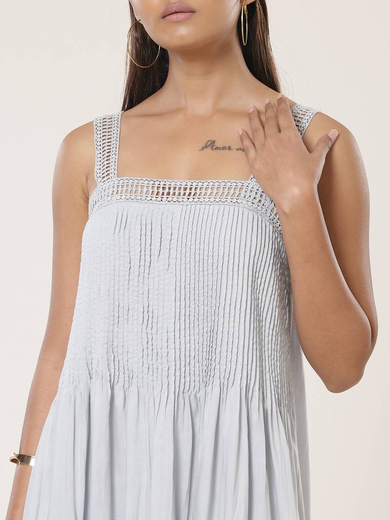 Strappy Solid Short Dress