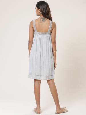 Strappy Solid Short Dress 6