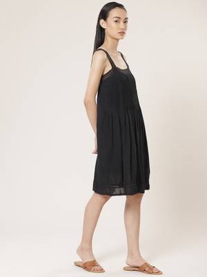 Strappy Solid Short Dress 3