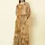 Gold & Brown Printed Maxi Dress