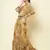 Gold & Brown Printed Maxi Dress
