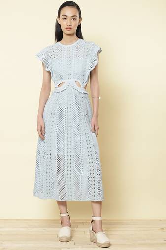 Round Neck Sleeveless Solid Long Dress