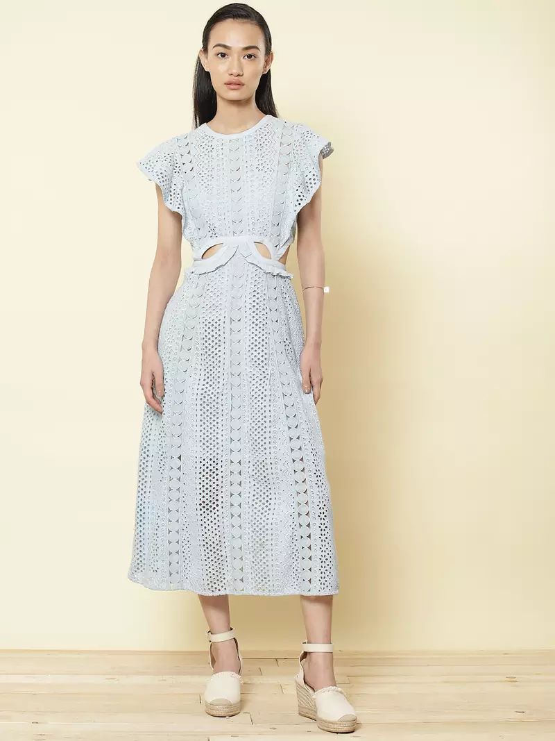 Round Neck Sleeveless Solid Long Dress
