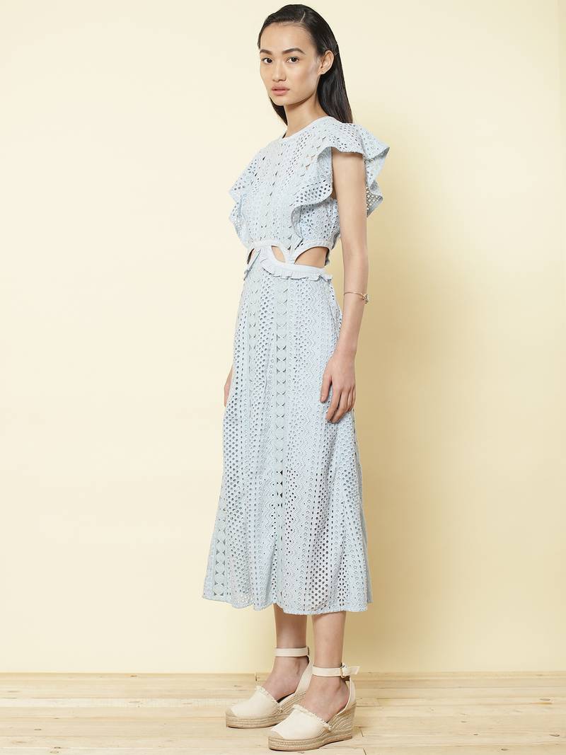 Round Neck Sleeveless Solid Long Dress